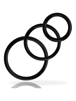 ADDICTED TOYS - SET ANILLOS PENE NEGRO