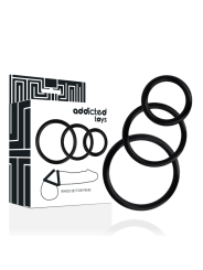 ADDICTED TOYS - SET ANILLOS PENE NEGRO