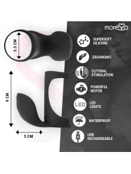 MORESSA - BRANDON POTENTE ANILLO VIBRADOR CON FUNDA DE ENGROSAMIENTO MASCULINO