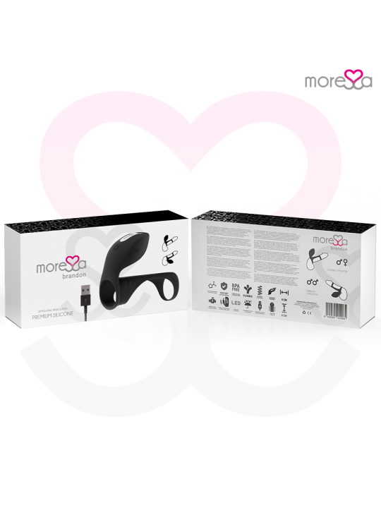 MORESSA - BRANDON POTENTE ANILLO VIBRADOR CON FUNDA DE ENGROSAMIENTO MASCULINO