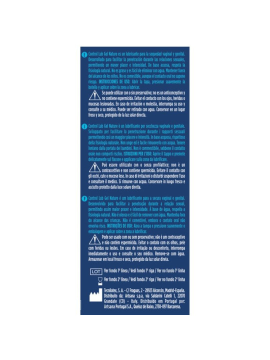 CONTROL - LUB GEL LUBRICANTE