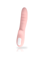 Vibrador de punto G MIA Pisa de frente, con los dos botones blancos en la base del mango