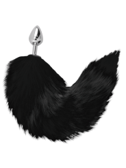DARKNESS - PLUG ANAL SILVER 8 CM CON COLA NEGRO