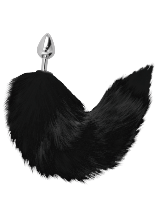 DARKNESS - PLUG ANAL SILVER 8 CM CON COLA NEGRO