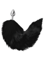 DARKNESS - PLUG ANAL SILVER 8 CM CON COLA NEGRO