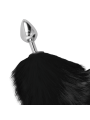 DARKNESS - PLUG ANAL SILVER 8 CM CON COLA NEGRO