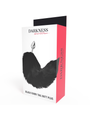 DARKNESS - PLUG ANAL SILVER 8 CM CON COLA NEGRO