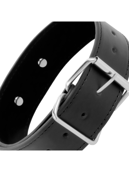 DARKNESS - COLLAR DE POSTURA CON CADENA LEATHER