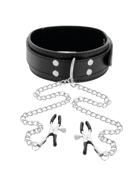 DARKNESS - COLLAR CON PINZAS PARA PEZONES NEGRO