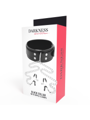 DARKNESS - COLLAR CON PINZAS PARA PEZONES NEGRO