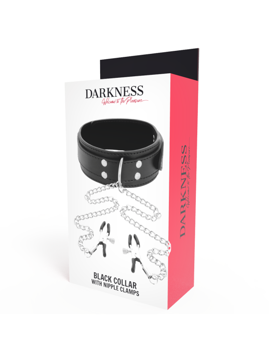 DARKNESS - COLLAR CON PINZAS PARA PEZONES NEGRO