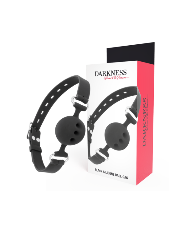 DARKNESS - MORDAZA TRANSPIRABLE SILICONA NEGRO