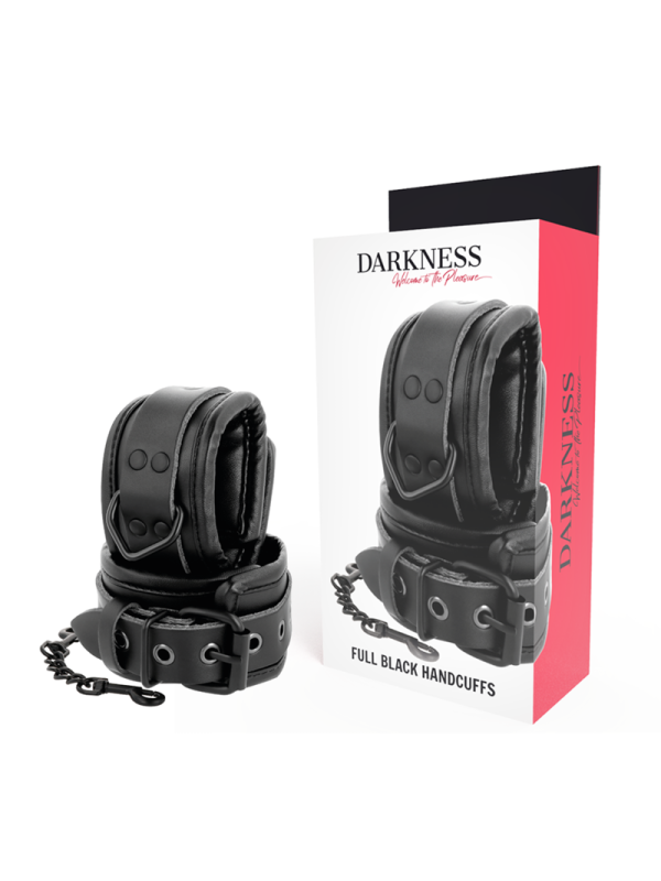 DARKNESS - ESPOSAS AJUSTABLES MANOS LEATHER NEGRO