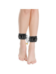 DARKNESS - ESPOSAS CUERO AJUSTABLES TOBILLOS NEGRO CON CANDADO