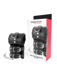 DARKNESS - ESPOSAS CUERO CON FORRO AJUSTABLES NEGRO