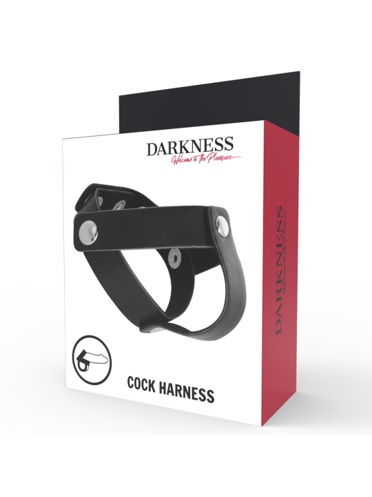 DARKNESS - ANILLO DE PIEL PARA PENE Y TESTÍCULOS