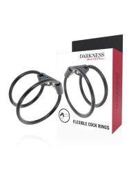DARKNESS - ANILLA FLEXIBLE DOBLE PARA EL PENE