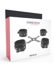 DARKNESS - ESPOSAS DE CUERO PARA PIES Y MANOS NEGRO