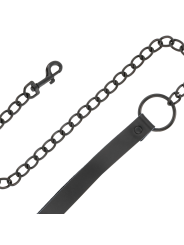 Darkness: collar con correa y esposas de cuero negro