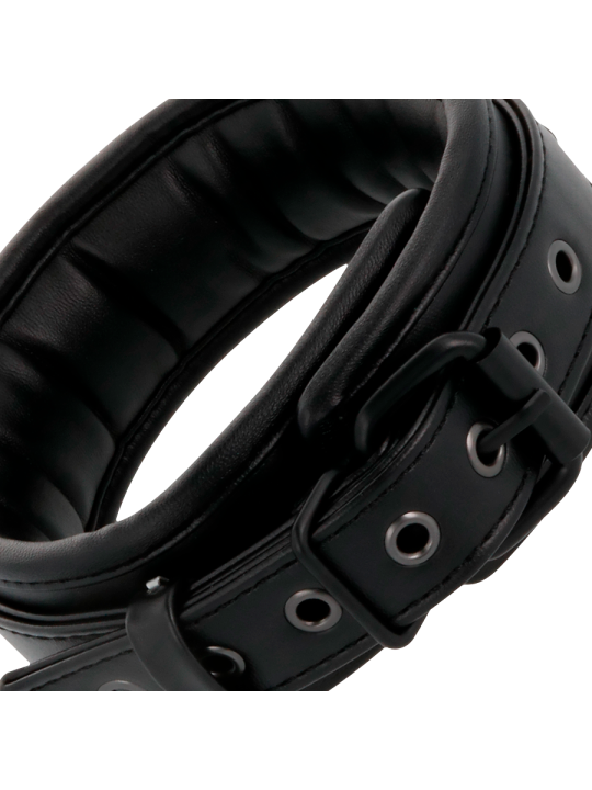 Darkness: collar con correa y esposas de cuero negro