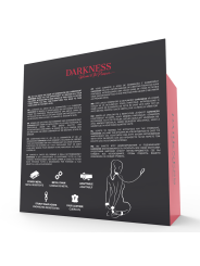 Darkness: collar con correa y esposas de cuero negro