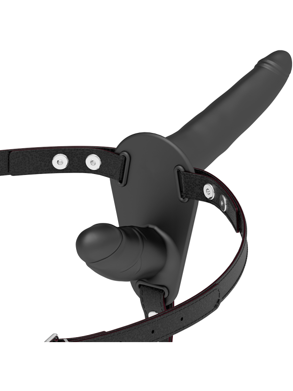 FETISH SUBMISSIVE HARNESS - DOBLE PENETRACIÓN NEGRO