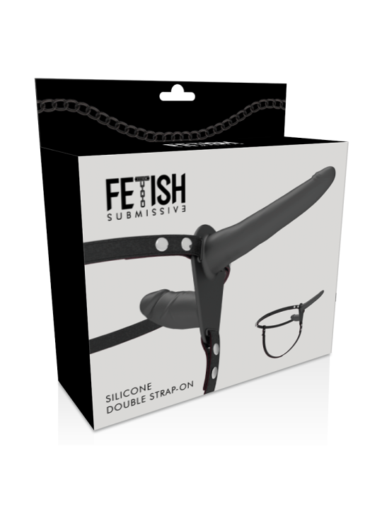 FETISH SUBMISSIVE HARNESS - DOBLE PENETRACIÓN NEGRO