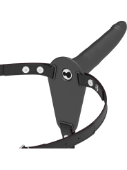 FETISH SUBMISSIVE HARNESS - VIBRADOR SILICONA NEGRO 15 CM