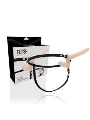 FETISH SUBMISSIVE HARNESS - DOBLE PENETRACIÓN VIBRADOR FLESH UP