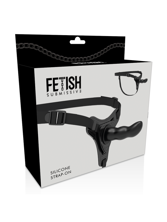FETISH SUBMISSIVE HARNESS - SILICONA NEGRO G-SPOT 16 CM
