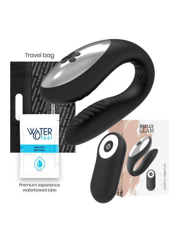 BRILLY GLAM - WE LOVE VIBRADOR PARA PAREJAS CONTROL REMOTO NEGRO