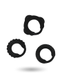 ADDICTED TOYS - SET 3 ANILLOS PENE NEGRO