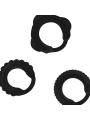 ADDICTED TOYS - SET 3 ANILLOS PENE NEGRO