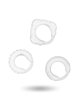 ADDICTED TOYS - SET 3 ANILLOS PENE CLEAR
