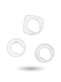 ADDICTED TOYS - SET 3 ANILLOS PENE CLEAR