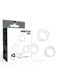 ADDICTED TOYS - SET 3 ANILLOS PENE CLEAR