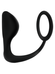 ADDICTED TOYS - PLUG ANAL CON ANILLO PENE NEGRO