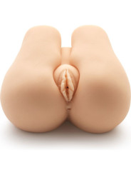 Vista frontal del masturbador ACT Nasty Nympho Bouncer con entrada vaginal y anal texturizadas