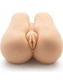 Vista frontal del masturbador ACT Nasty Nympho Bouncer con entrada vaginal y anal texturizadas