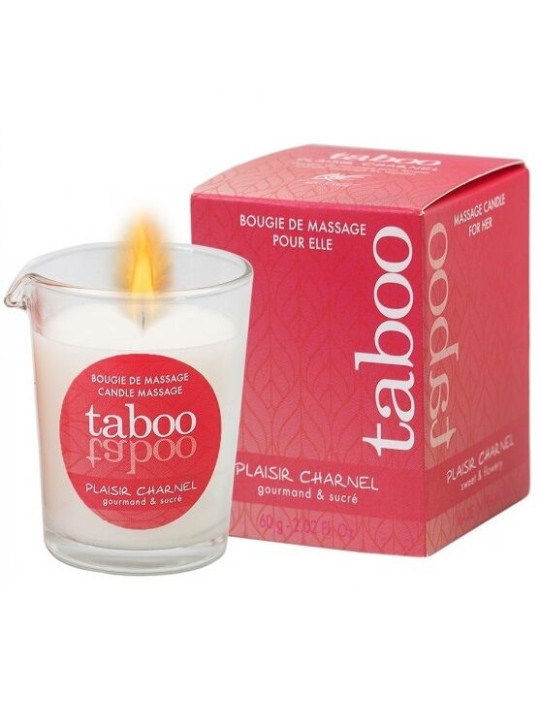 RUF - TABOO VELA DE MASAJE PARA ELLA PLAISIR CHARNEL AROMA FLOR DE CACAO