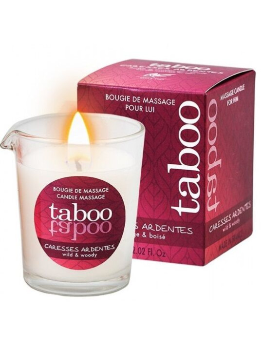 RUF - TABOO VELA DE MASAJE PARA ÉL CARESSES ARDENTES AROMA HELECHO