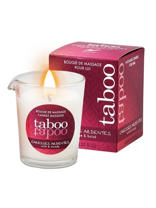 RUF - TABOO VELA DE MASAJE PARA ÉL CARESSES ARDENTES AROMA HELECHO