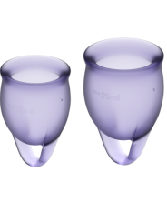 SATISFYER - FEEL CONFIDENT KIT COPA MENSTRUAL LILA 15 + 20 ML