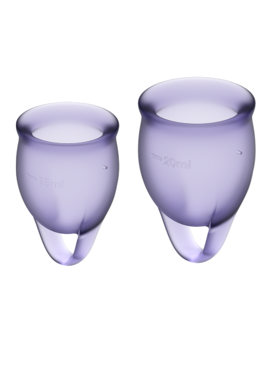 SATISFYER - FEEL CONFIDENT KIT COPA MENSTRUAL LILA 15 + 20 ML