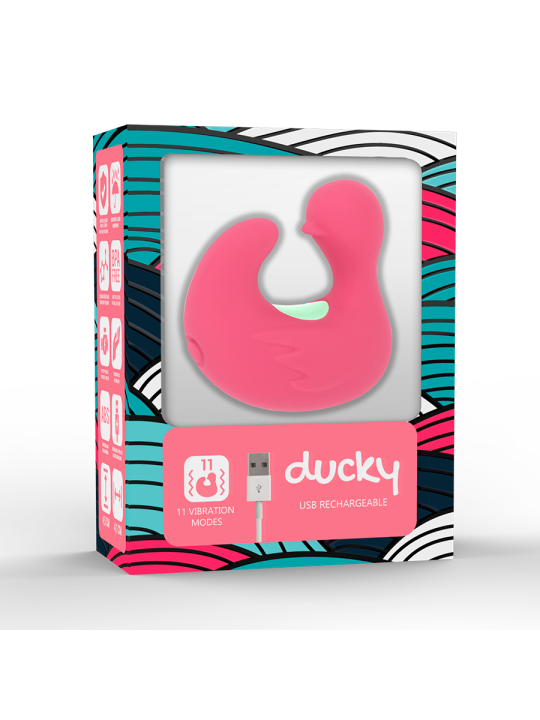 HAPPY LOKY - DEDAL PATO ESTIMULADOR DE SILICONA RECARGABLE DUCKYMANIA