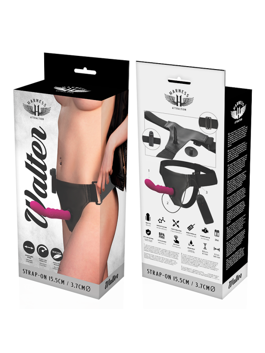 HARNESS ATTRACTION - ARNÉS WALTER CON VIBRACIÓN 15.5 CM -O- 3.7 CM