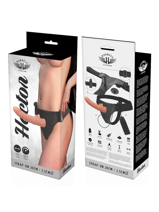 HARNESS ATTRACTION - ARNÉS VIBRADOR HECTOR 20 CM -O- 3.5 CM