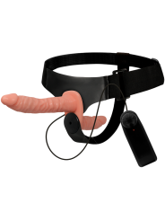 HARNESS ATTRACTION - HARRIS DOBLE PENETRACIÓN CON VIBRACIÓN 18 CM -O- 3.5 CM