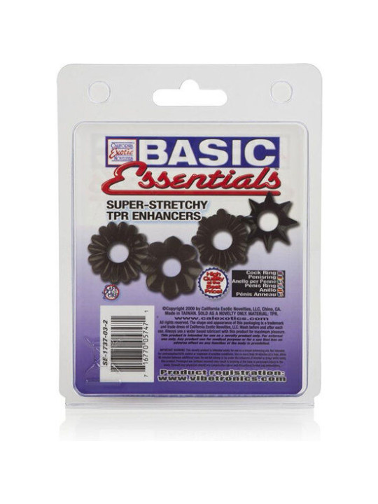 CALEXOTICS - BASIC SET 4 ANILLAS PENE TPR