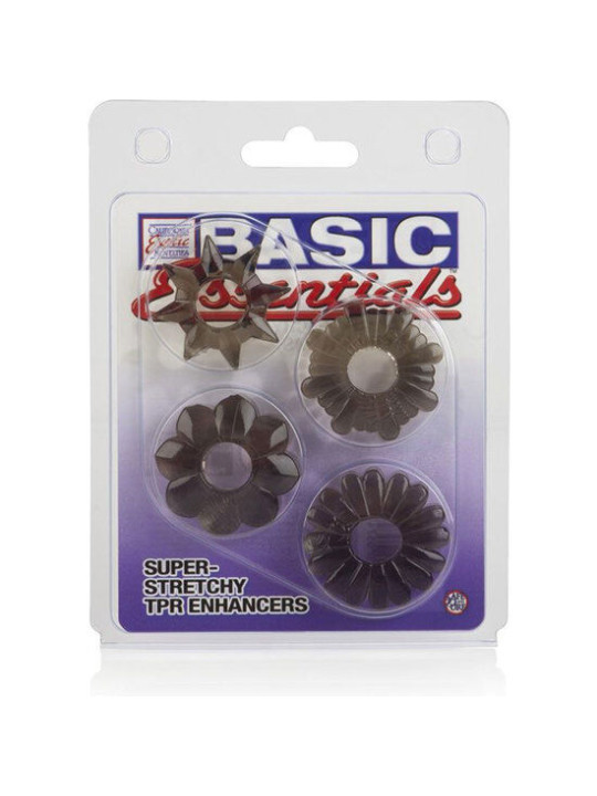 CALEXOTICS - BASIC SET 4 ANILLAS PENE TPR